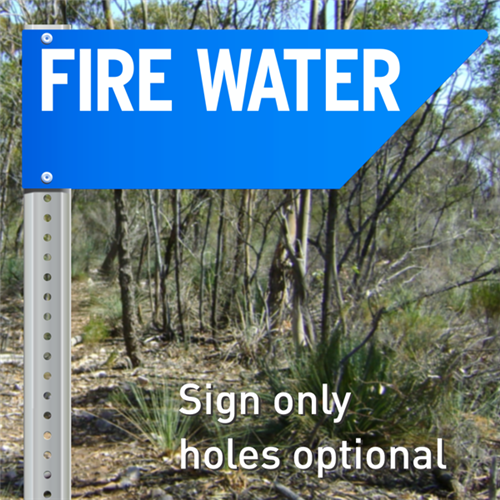 Fire Water sign Aluminium